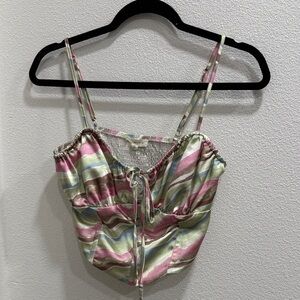 La Hearts Pastel Striped Camisole